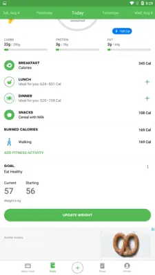 Runtastic Balance Food Tracker & Calorie Counter android App screenshot 2